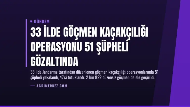 33 İlde Göçmen Kaçakçılığı Operasyonu 51 Şüpheli Gözaltında