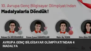 Avrupa Genç Bilgisayar Olimpiyatı’ndan 4 Madalya