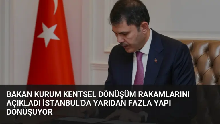 Bakan Kurum Kentsel Dönüşüm Rakamlarını Açıkladı İstanbul’da Yarıdan Fazla Yapı Dönüşüyor