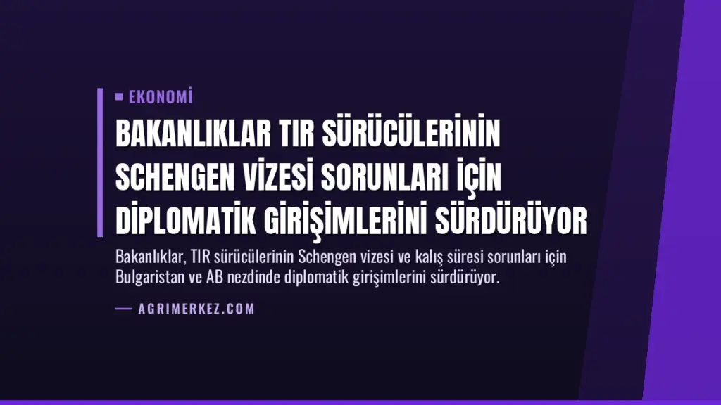 Bakanlıklar TIR Sürücülerinin Schengen Vizesi Sorunları İçin Diplomatik Girişimlerini Sürdürüyor