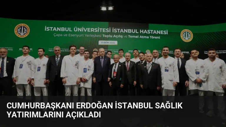 Cumhurbaşkanı Erdoğan İstanbul sağlık yatırımlarını açıkladı