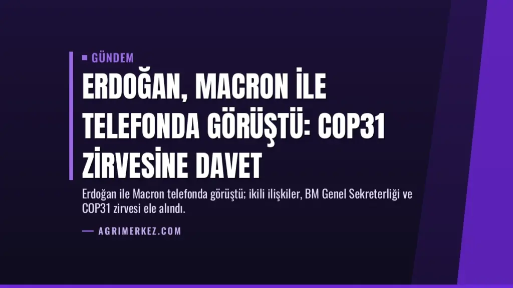 Erdoğan, Macron ile telefonda görüştü: COP31 zirvesine davet