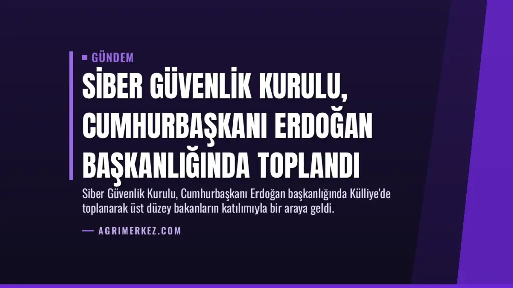 Siber Güvenlik Kurulu, Cumhurbaşkanı Erdoğan başkanlığında toplandı