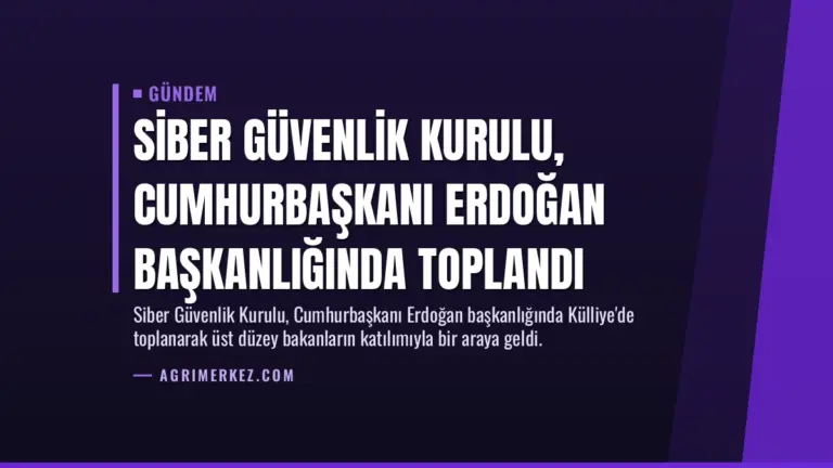 Siber Güvenlik Kurulu, Cumhurbaşkanı Erdoğan başkanlığında toplandı