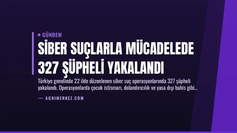 Siber Suçlarla Mücadelede 327 Şüpheli Yakalandı