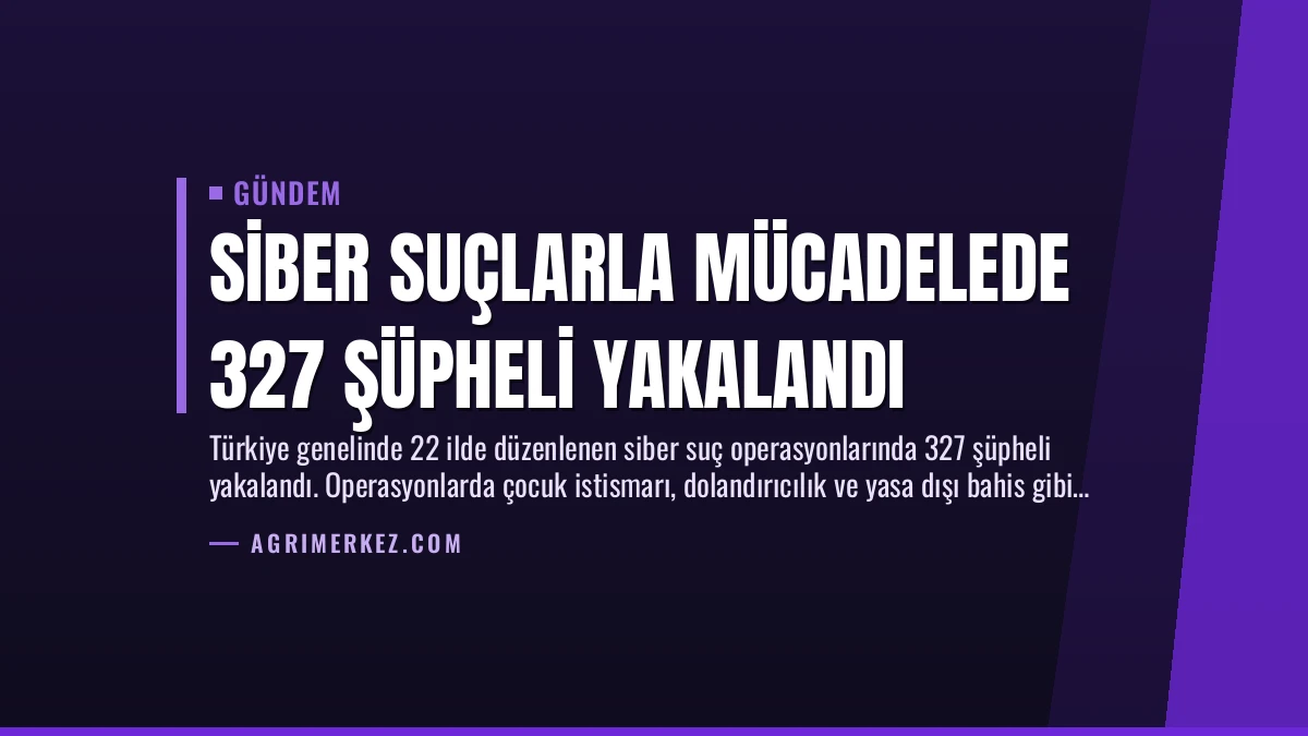 Siber Suçlarla Mücadelede 327 Şüpheli Yakalandı