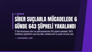 Siber Suçlarla Mücadelede 6 Günde 643 Şüpheli Yakalandı