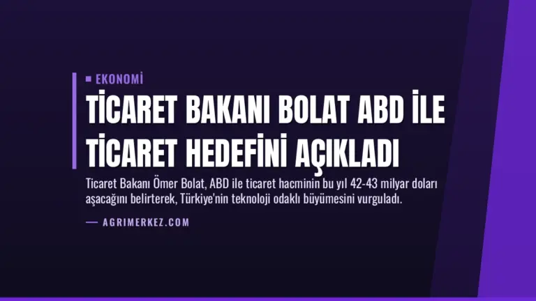 Ticaret Bakanı Bolat ABD ile Ticaret Hedefini Açıkladı