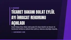 Ticaret Bakanı Bolat Eylül Ayı İhracat Rekorunu Açıkladı