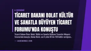 Ticaret Bakanı Bolat Kültür ve Sanatla Büyüyen Ticaret Forumu’nda Konuştu