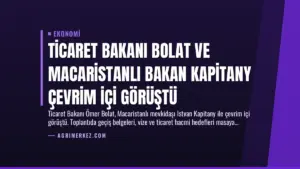 Ticaret Bakanı Bolat ve Macaristanlı Bakan Kapitany Çevrim İçi Görüştü