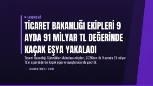 Ticaret Bakanlığı Ekipleri 9 Ayda 91 Milyar TL Değerinde Kaçak Eşya Yakaladı
