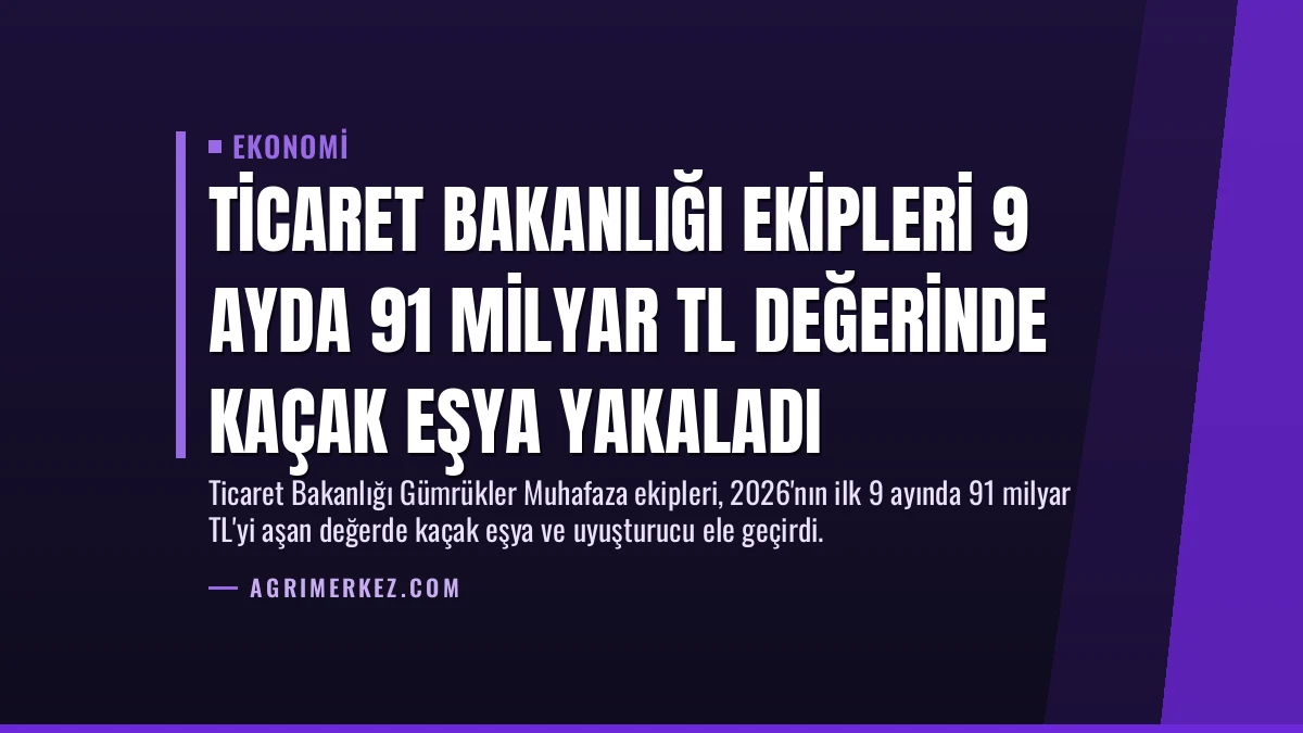 Ticaret Bakanlığı Ekipleri 9 Ayda 91 Milyar TL Değerinde Kaçak Eşya Yakaladı