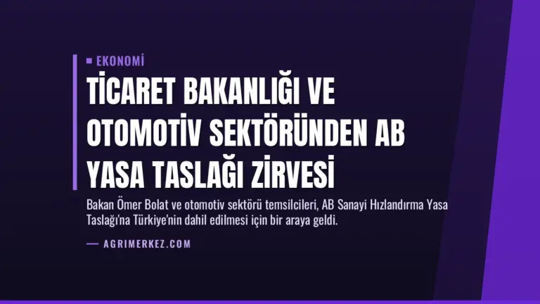 Ticaret Bakanlığı ve Otomotiv Sektöründen AB Yasa Taslağı Zirvesi