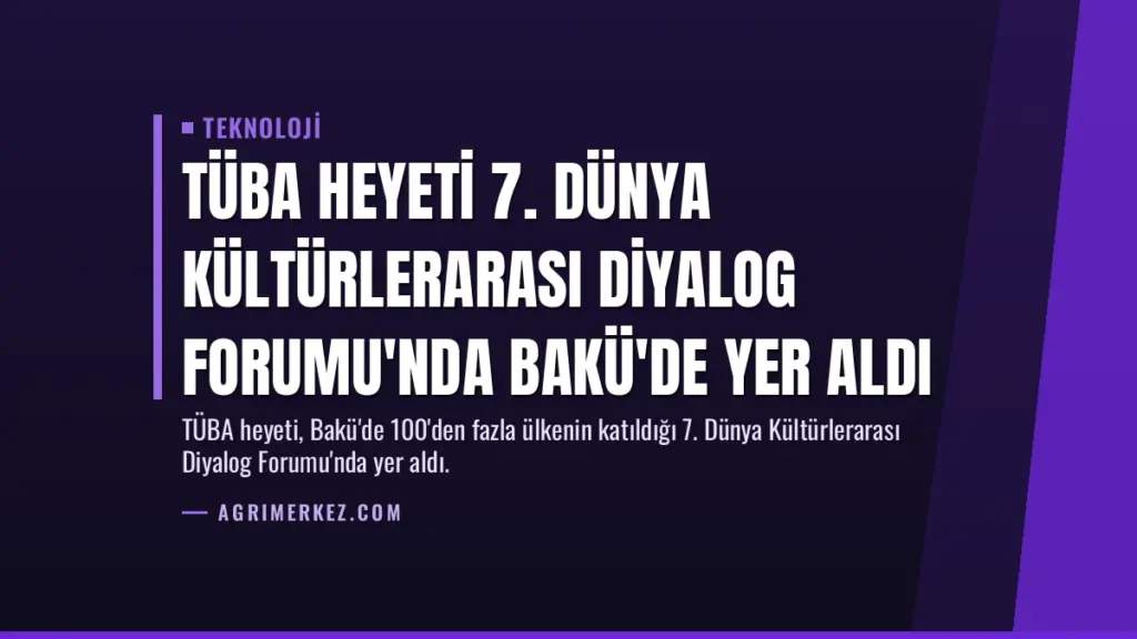 TÜBA Heyeti 7. Dünya Kültürlerarası Diyalog Forumu'nda Bakü'de Yer Aldı
