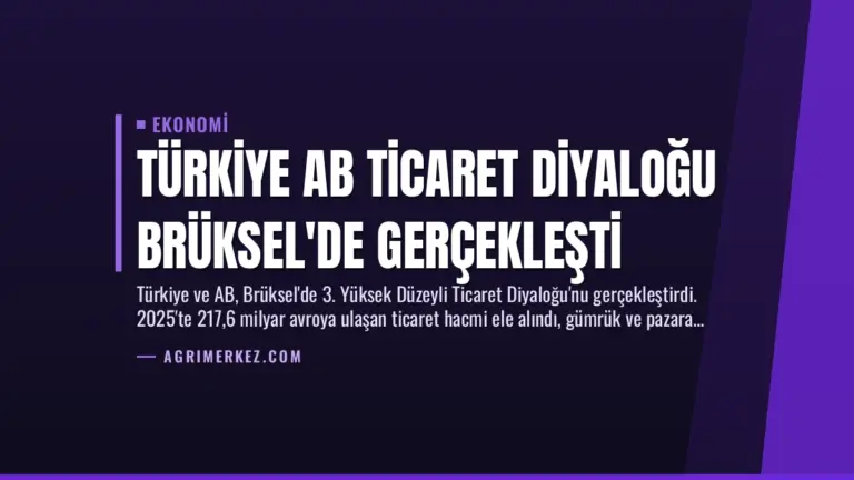 Türkiye AB Ticaret Diyaloğu Brüksel’de Gerçekleşti