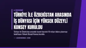 Türkiye ile Özbekistan arasında iş dünyası için Yüksek Düzeyli Konsey kuruldu